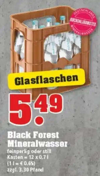 trinkgut Black Forest Mineralwasser 12x0,7L Angebot