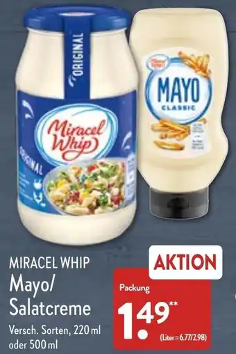 Aldi Nord Miracel Whip Mayo/Salatcreme 220 ml oder 500 ml Angebot