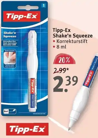 Rossmann Tipp-Ex Shake'n Squeeze Angebot