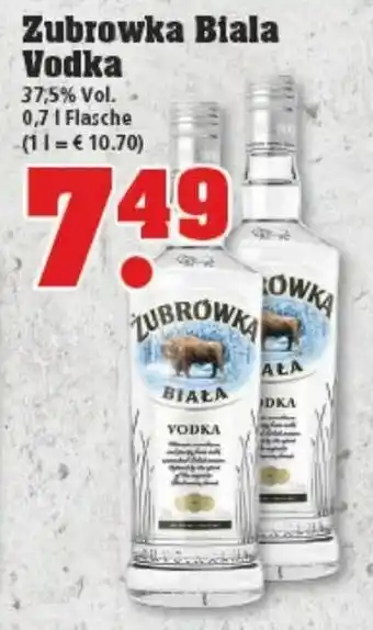 trinkgut Zubrowka Biala Vodka 0,7L Angebot