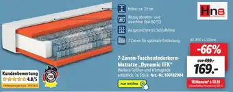 Lidl Hn8 7 Zonen Taschenfederkern Matratze ,,Dynamic TFK" Angebot