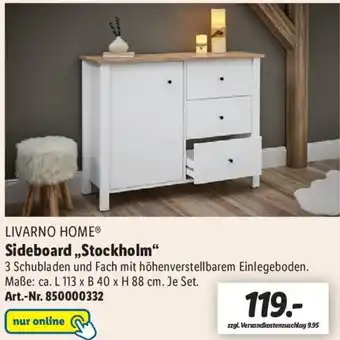 Lidl Livarno Home Sideboard ,,Stockholm" Angebot