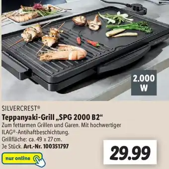 Lidl Silvercrest Teppanyaki Grill SPG 2000 B2 Angebot