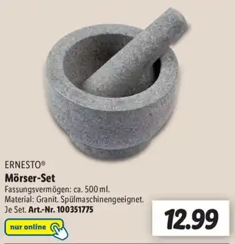 Lidl Ernesto Mörser Set Angebot