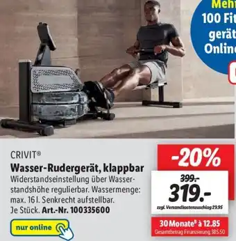 Lidl Crivit Wasser Rudergerät, klappbar Angebot