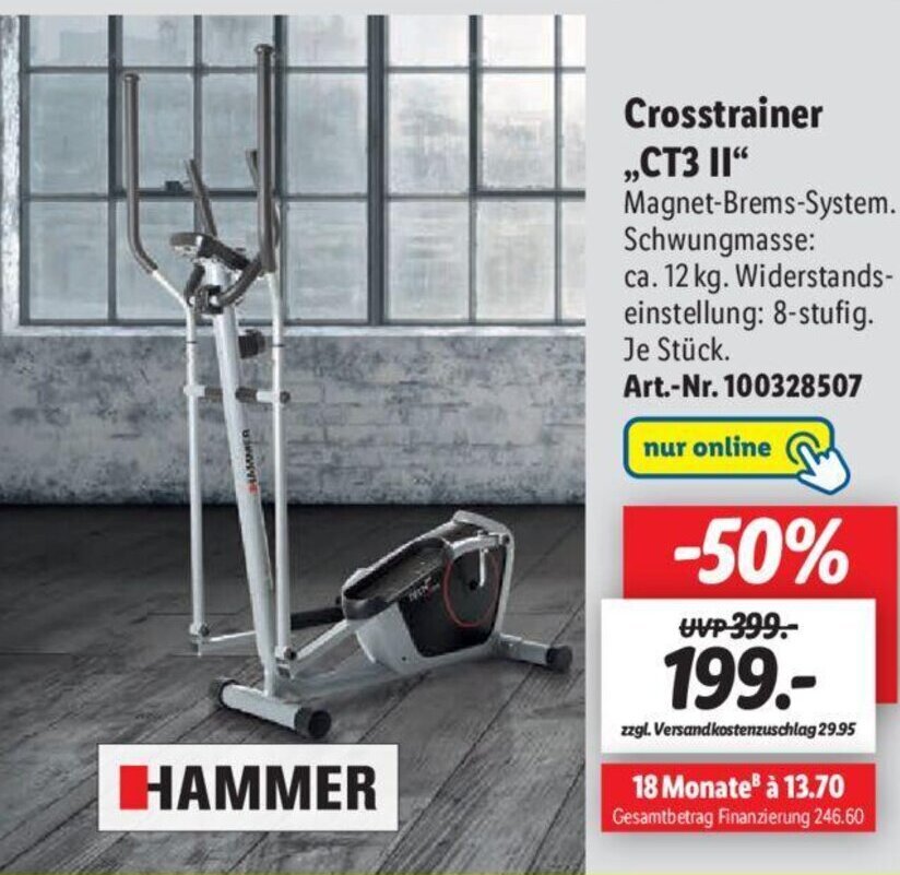 Hammer Crosstrainer ,,CT3 II" Angebot bei Lidl