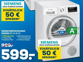 Holzleitner Siemens Wärmepumpentrockner WT 45 HV 93 Angebot