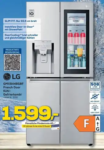 Euronics Berlet LG GMX844BSBF French Door Kühl Gefrierkombi Angebot