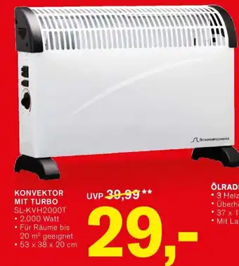 KODi Schaub Lorenz Konvektor mit Turbo SL-KVH2000T Angebot