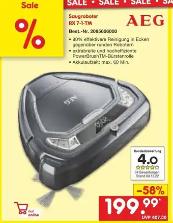 Netto Marken-Discount AEG Saugroboter RX 7-1-TM Angebot