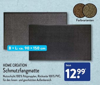 Aldi Nord Home Creation Schmutzfangmatte Angebot