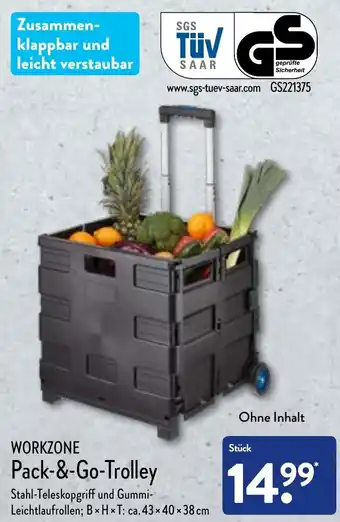 Aldi Nord Workzone Pack & Go Trolley Angebot