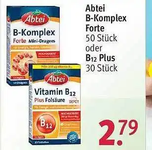 Rossmann Abtei b-komplex forte oder b12 plus Angebot