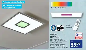 Aldi Nord Lightzone LED Panel Angebot