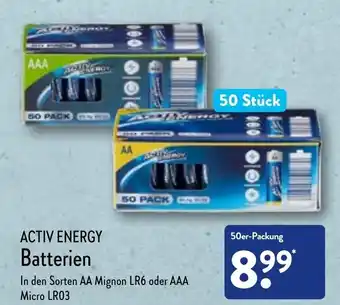 Aldi Nord Activ Energy Batterien 50er Packung Angebot