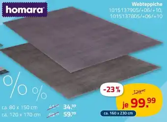 ROLLER homara Webteppiche ca. 80 x 150 cm Angebot