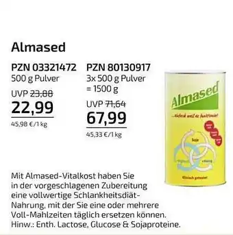 Aliva Almased Angebot