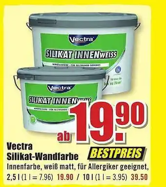 B1 Discount Baumarkt Vectra silikat-wandfarbe Angebot