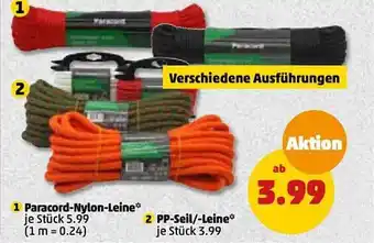 PENNY Paracord-nylon-leine oder pp-seil oder -leine Angebot