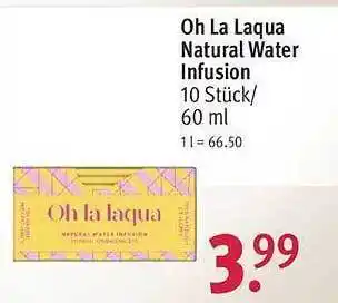 Rossmann Oh la laqua natural water infusion Angebot