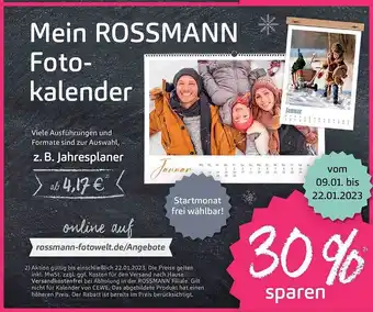 Rossmann Mein rossmann fotokalender Angebot