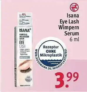 Rossmann Isana eye lash wimpern serum Angebot