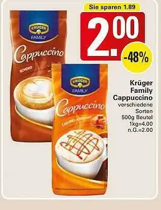 WEZ Krüger family cappuccino Angebot