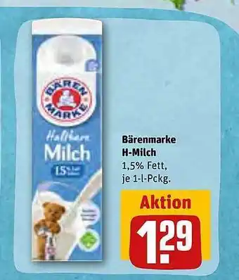 REWE Bärenmarke h-milch Angebot