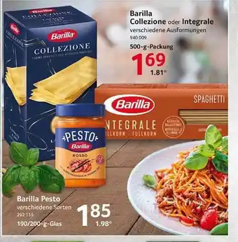 Selgros Barilla collezione oder integrale oder barilla pesto Angebot