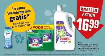 REWE Kaufpark Ariel allin1 pods colorwaschmittel oder flüssig Angebot