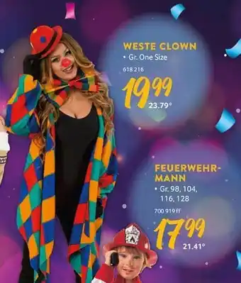 Selgros Weste clown oder feuerwehrmann Angebot