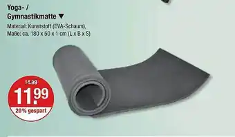 V Markt Yoga- oder gymnastikmatte Angebot