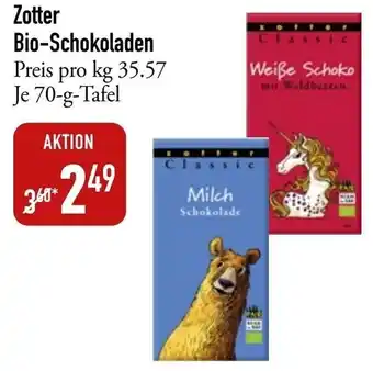 Galeria Markthalle Zotter Bio Schokoladen 70 g Tafel Angebot