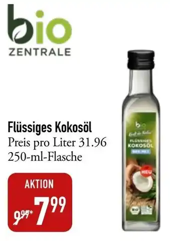 Galeria Markthalle Bio Zentrale Flüssiges Kokosöl 250 ml Flasche Angebot