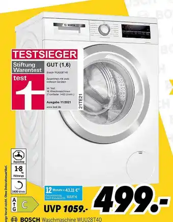 MEDIMAX Bosch waschmaschine wuu28t40 Angebot