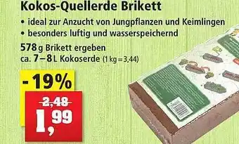 Thomas Philipps Kokos-quellerde brikett Angebot