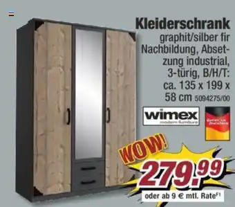 Poco Kleiderschrank ca. 135 x 199 x 58 cm Angebot