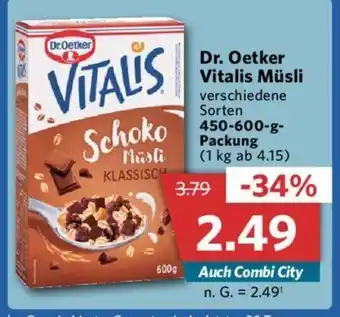 Combi Dr. Oetker Vitalis Musli 450-600g Angebot