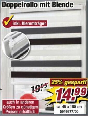 Poco Doppelrollo mit Blende Angebot