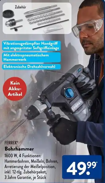 Aldi Süd Ferrex Bohrhammer Angebot