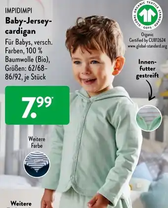 Aldi Süd Impidimpi Baby Jerseycardigan Angebot