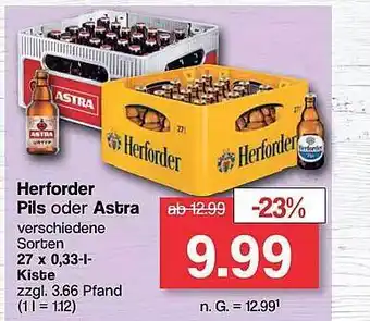 Famila Nord West Herforder pils oder astra Angebot