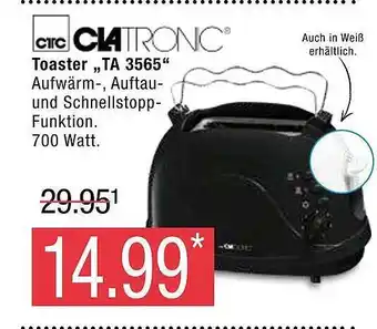 Marktkauf Ctc ciatronic toaster „ta 3565” Angebot