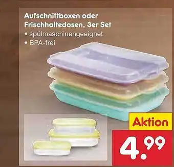 Netto Marken-Discount Aufschnittboxen oder frischhaltedosen 3er set Angebot