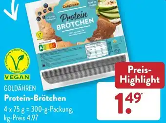 Aldi Süd Goldähren Protein Brötchen 300 g Packung Angebot