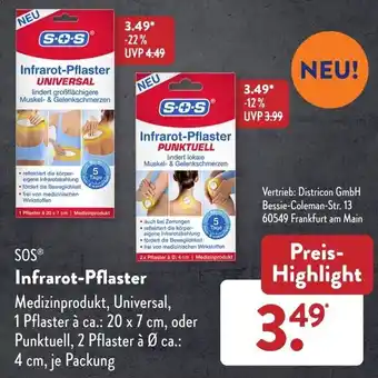 Aldi Süd SOS Infrarot Pflaster Angebot