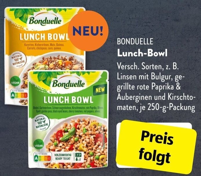 Bonduelle Lunch Bowl 250 g Packung Angebot bei Aldi Süd