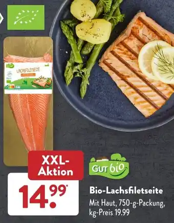 Aldi Süd Gut Bio Bio-Lachsfiletseite 750 g Packung Angebot