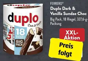 Aldi Süd Ferrero Duplo Dark & Vanilla Sundae Choc 327,6 g Packung Angebot