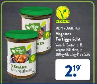 Aldi Süd Mein Veggie Tag Veganes Fertiggericht 380 g Glas Angebot